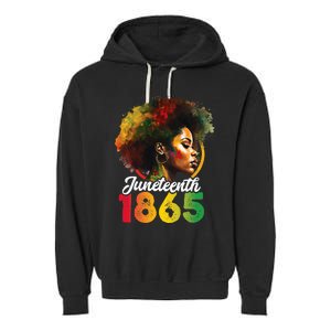 Juneteenth Is My Independence Day Wo Black Pride Garment-Dyed Fleece Hoodie