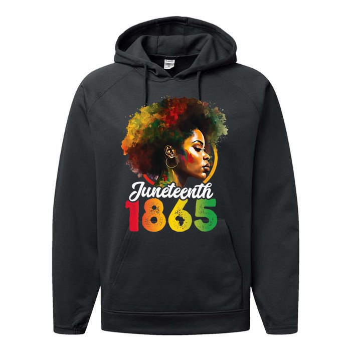 Juneteenth Is My Independence Day Wo Black Pride Performance Fleece Hoodie