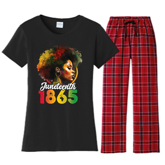 Juneteenth Is My Independence Day Wo Black Pride Women's Flannel Pajama Set