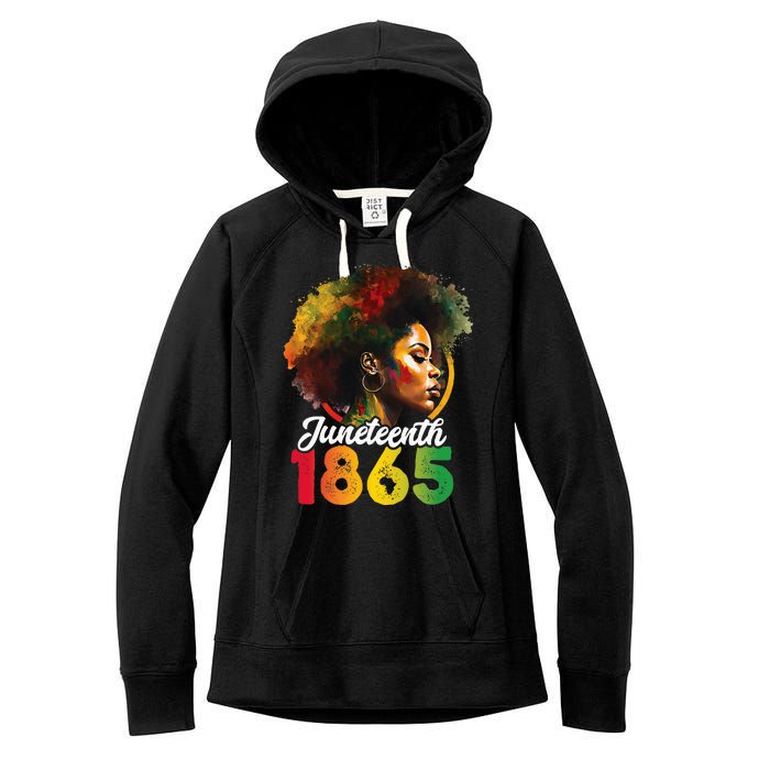 Juneteenth Is My Independence Day Wo Black Pride Women's Fleece Hoodie