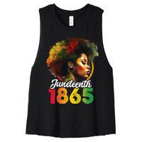 Juneteenth Is My Independence Day Wo Black Pride Women's Racerback Cropped Tank