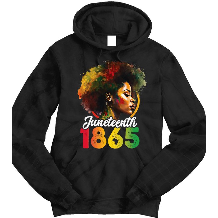 Juneteenth Is My Independence Day Wo Black Pride Tie Dye Hoodie