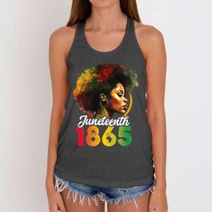 Juneteenth Is My Independence Day Wo Black Pride Women's Knotted Racerback Tank