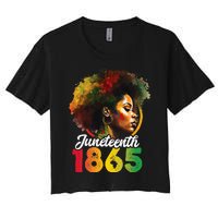 Juneteenth Is My Independence Day Wo Black Pride Women's Crop Top Tee