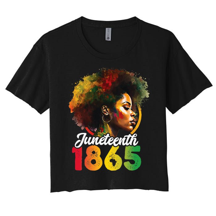 Juneteenth Is My Independence Day Wo Black Pride Women's Crop Top Tee