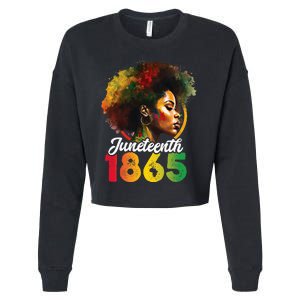 Juneteenth Is My Independence Day Wo Black Pride Cropped Pullover Crew