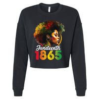 Juneteenth Is My Independence Day Wo Black Pride Cropped Pullover Crew