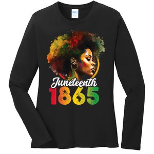 Juneteenth Is My Independence Day Wo Black Pride Ladies Long Sleeve Shirt