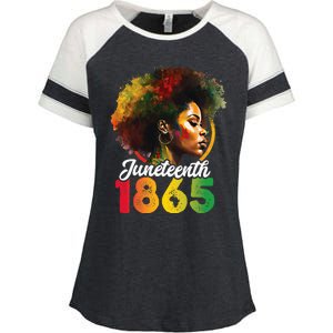 Juneteenth Is My Independence Day Wo Black Pride Enza Ladies Jersey Colorblock Tee