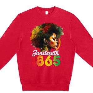 Juneteenth Is My Independence Day Wo Black Pride Premium Crewneck Sweatshirt