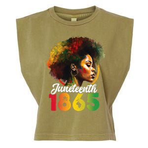 Juneteenth Is My Independence Day Wo Black Pride Garment-Dyed Women's Muscle Tee