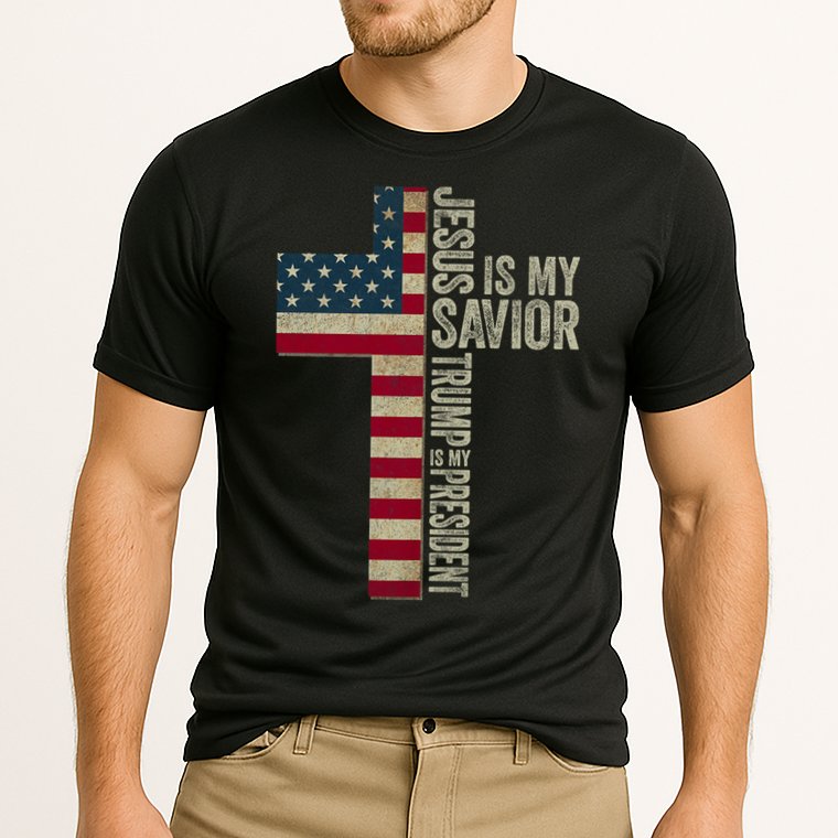 Jesus Is My Savior Trump Is My President Trump 2024 Maga Cooling Performance Crew T-Shirt