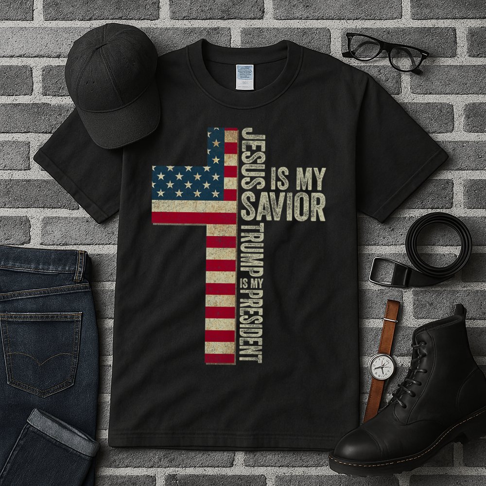 Jesus Is My Savior Trump Is My President Trump 2024 Maga Tall T-Shirt