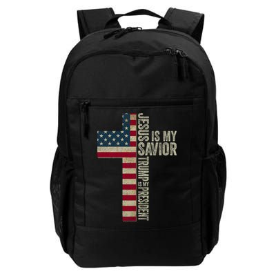Jesus Is My Savior Trump Is My President Trump 2024 Maga Backpack