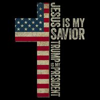 Jesus Is My Savior Trump Is My President Trump 2024 Maga Flat Bill Trucker Hat
