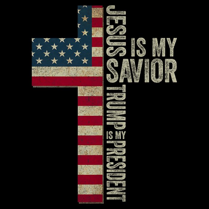 Jesus Is My Savior Trump Is My President Trump 2024 Maga Flat Bill Trucker Hat