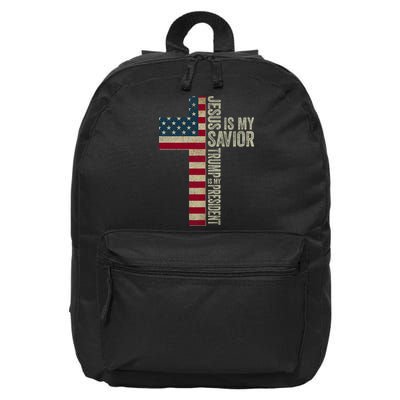 Jesus Is My Savior Trump Is My President Trump 2024 Maga 16 in Basic Backpack