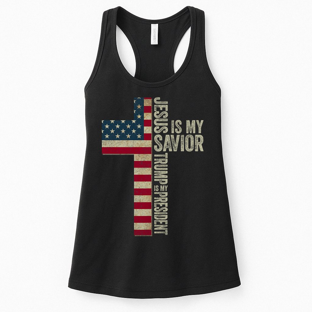 Jesus Is My Savior Trump Is My President Trump 2024 Maga Womens Tank Top