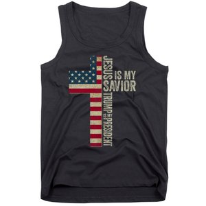 Jesus Is My Savior Trump Is My President Trump 2024 Maga Tank Top