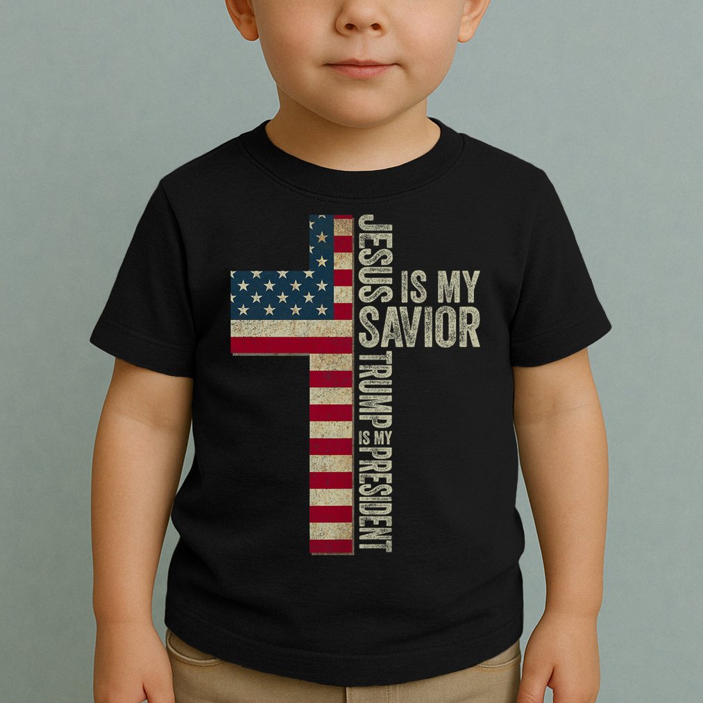 Jesus Is My Savior Trump Is My President Trump 2024 Maga Toddler T-Shirt
