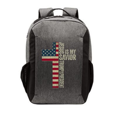 Jesus Is My Savior Trump Is My President Trump 2024 Maga Vector Backpack