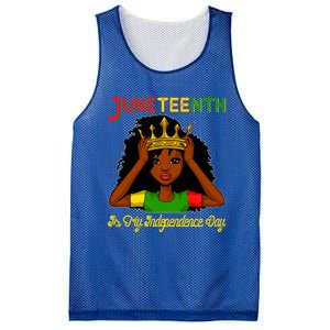 Juneteenth Is My Independence Day Gift Black Black Queen Gift Mesh Reversible Basketball Jersey Tank