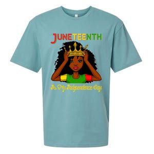 Juneteenth Is My Independence Day Gift Black Black Queen Gift Sueded Cloud Jersey T-Shirt