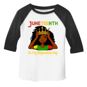 Juneteenth Is My Independence Day Gift Black Black Queen Gift Toddler Fine Jersey T-Shirt