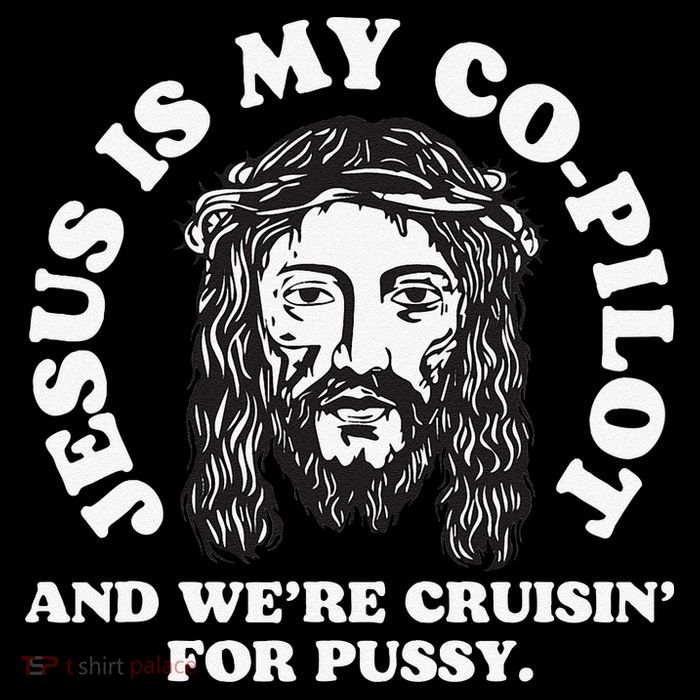 Jesus Is My Copilot And Were Cruising Funny Humor Joke Meme Impact Tech Backpack
