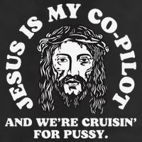 Jesus Is My Copilot And Were Cruising Funny Humor Joke Meme Golf Towel