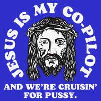 Jesus Is My Copilot And Were Cruising Funny Humor Joke Meme 16 in Basic Backpack