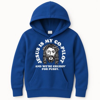 Jesus Is My Copilot And Were Cruising Funny Humor Joke Meme Kids Hoodie