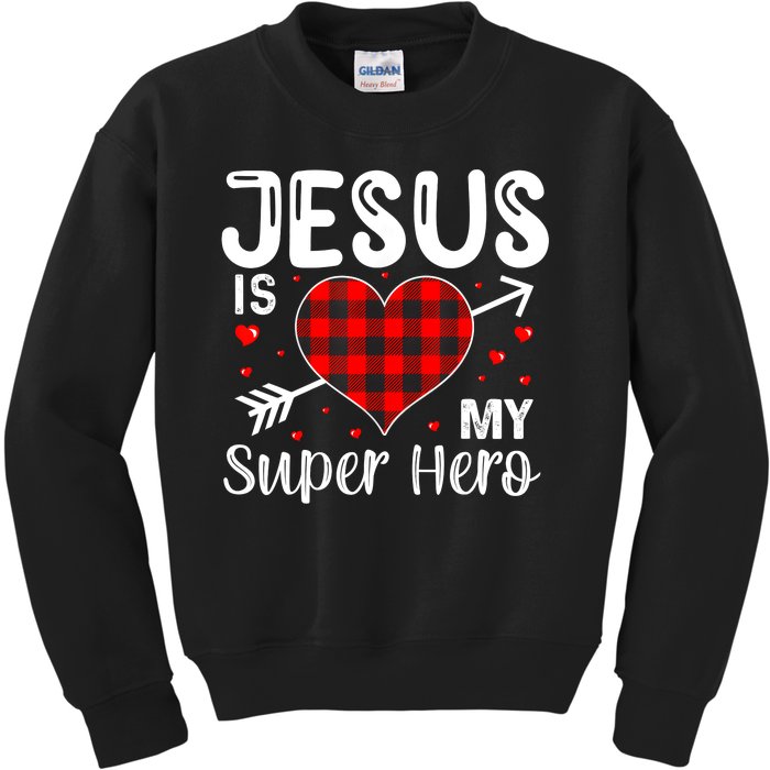 Jesus Is My Superhero Cute Powerful Christian Kids Sweatshirt