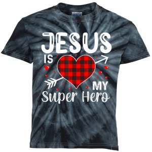 Jesus Is My Superhero Cute Powerful Christian Kids Tie-Dye T-Shirt