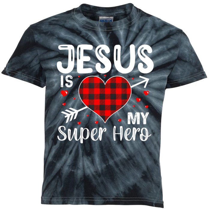 Jesus Is My Superhero Cute Powerful Christian Kids Tie-Dye T-Shirt