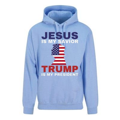 Jesus Is My Savior Trump Is My President Unisex Surf Hoodie