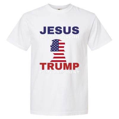 Jesus Is My Savior Trump Is My President Garment-Dyed Heavyweight T-Shirt