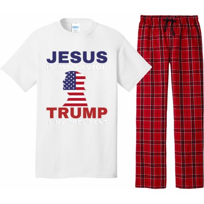 Jesus Is My Savior Trump Is My President Pajama Set