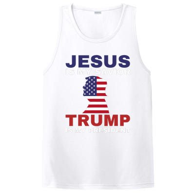 Jesus Is My Savior Trump Is My President PosiCharge Competitor Tank