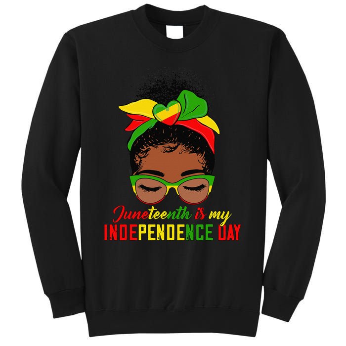 Juneteenth Is My Independence Day Black Black Queen Sweatshirt