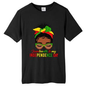 Juneteenth Is My Independence Day Black Black Queen Tall Fusion ChromaSoft Performance T-Shirt