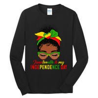 Juneteenth Is My Independence Day Black Black Queen Tall Long Sleeve T-Shirt