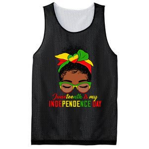 Juneteenth Is My Independence Day Black Black Queen Mesh Reversible Basketball Jersey Tank