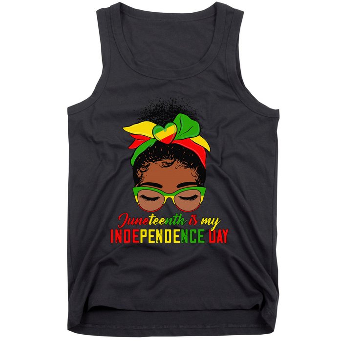 Juneteenth Is My Independence Day Black Black Queen Tank Top