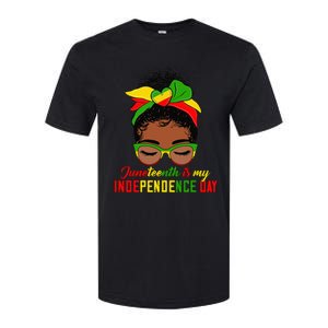 Juneteenth Is My Independence Day Black Black Queen Softstyle CVC T-Shirt