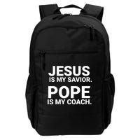Jesus Is My Savior Pope Is My Coach Backpack