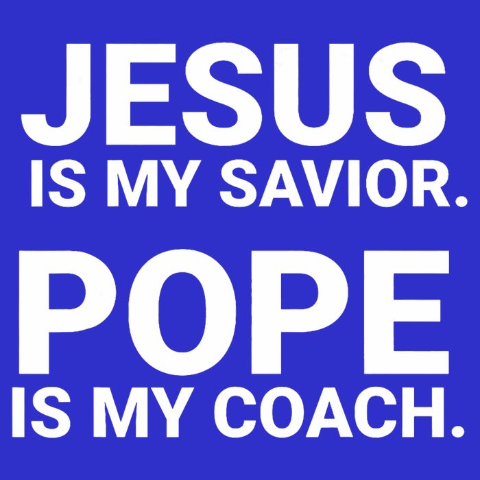 Jesus Is My Savior Pope Is My Coach Stripe Pom Pom Beanie