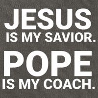 Jesus Is My Savior Pope Is My Coach Cotton Canvas Backpack