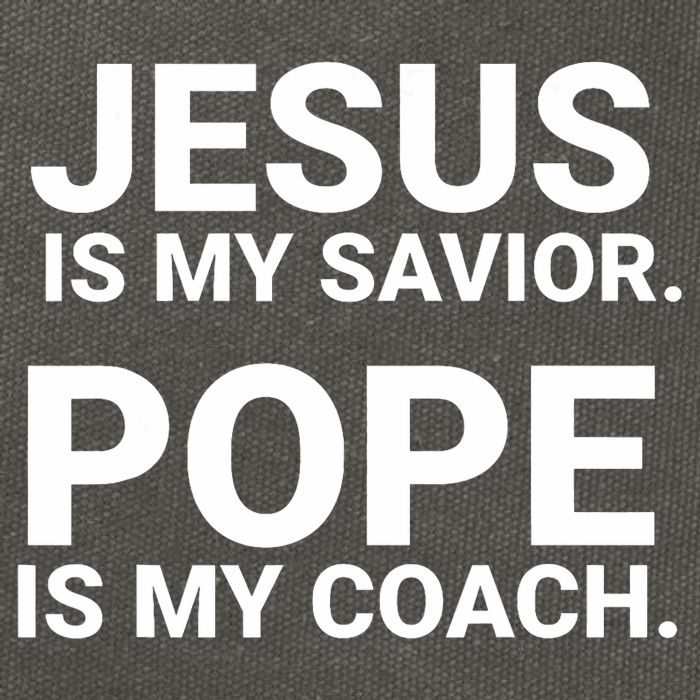 Jesus Is My Savior Pope Is My Coach Cotton Canvas Backpack