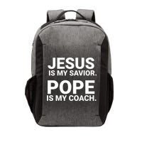 Jesus Is My Savior Pope Is My Coach Vector Backpack